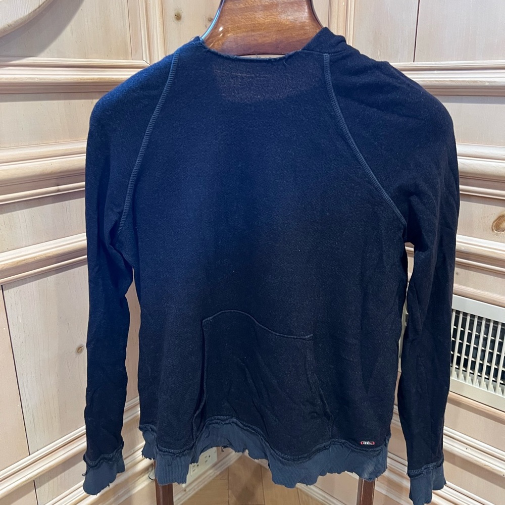 n: Philanthropy Distressed Black Hoodie